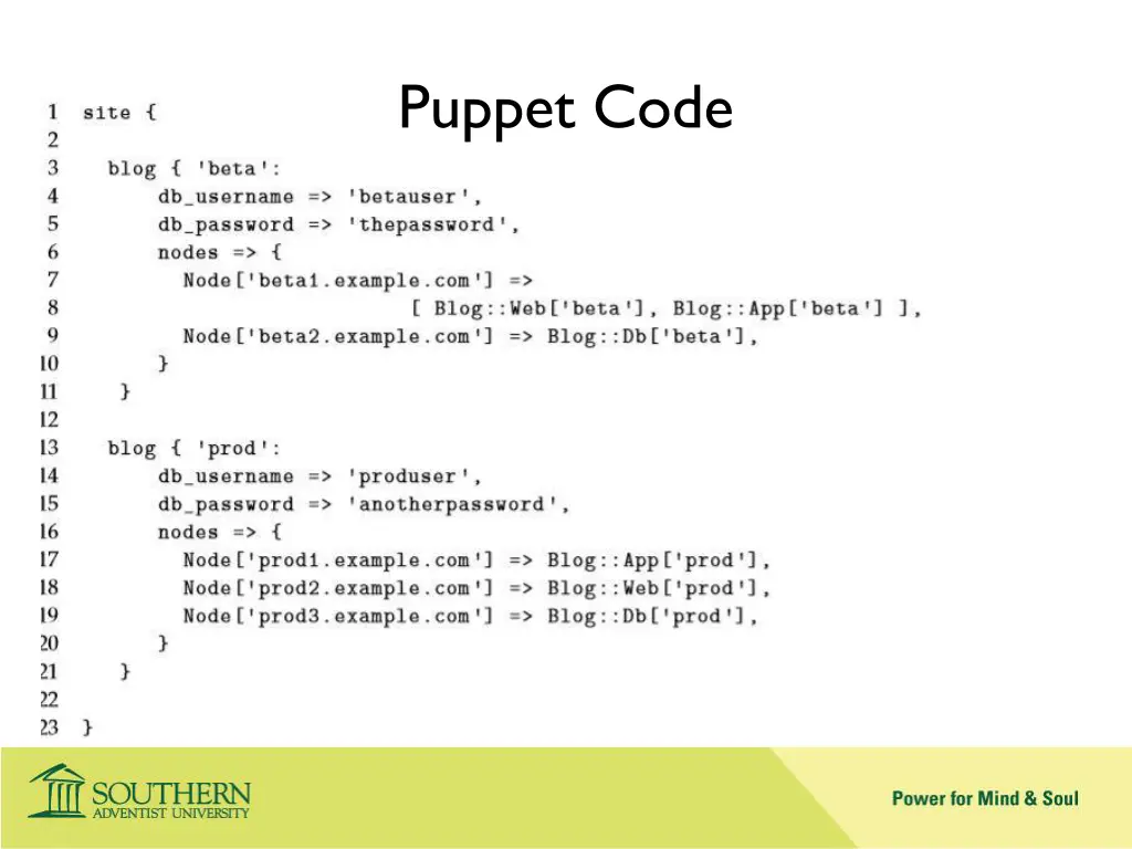 puppet code