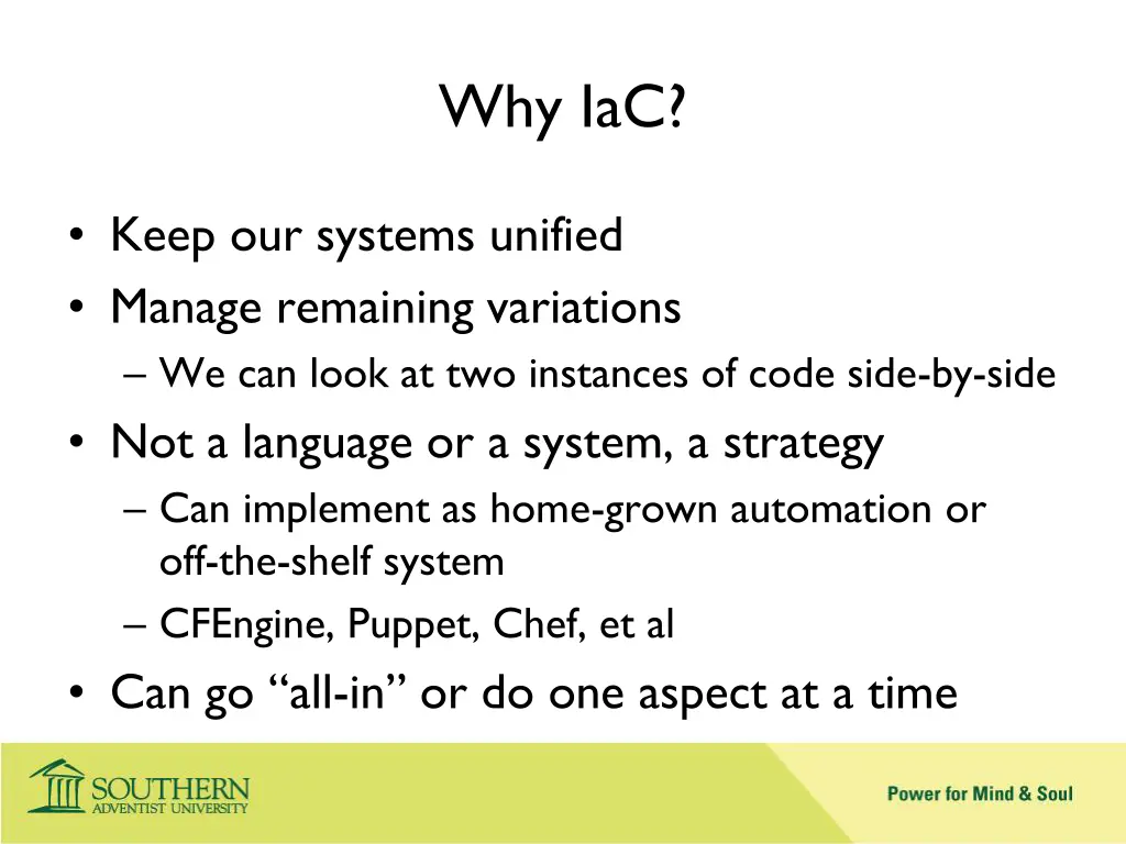 why iac
