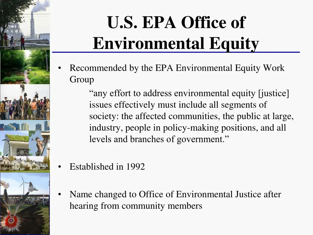 u s epa office of environmental equity