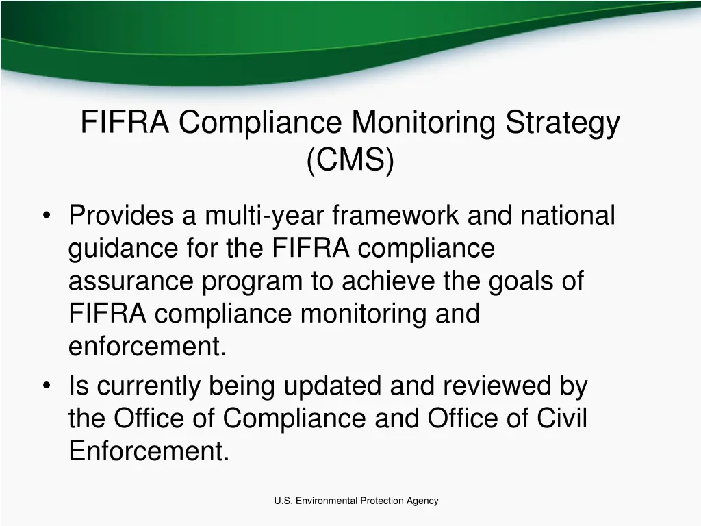fifra compliance monitoring strategy cms