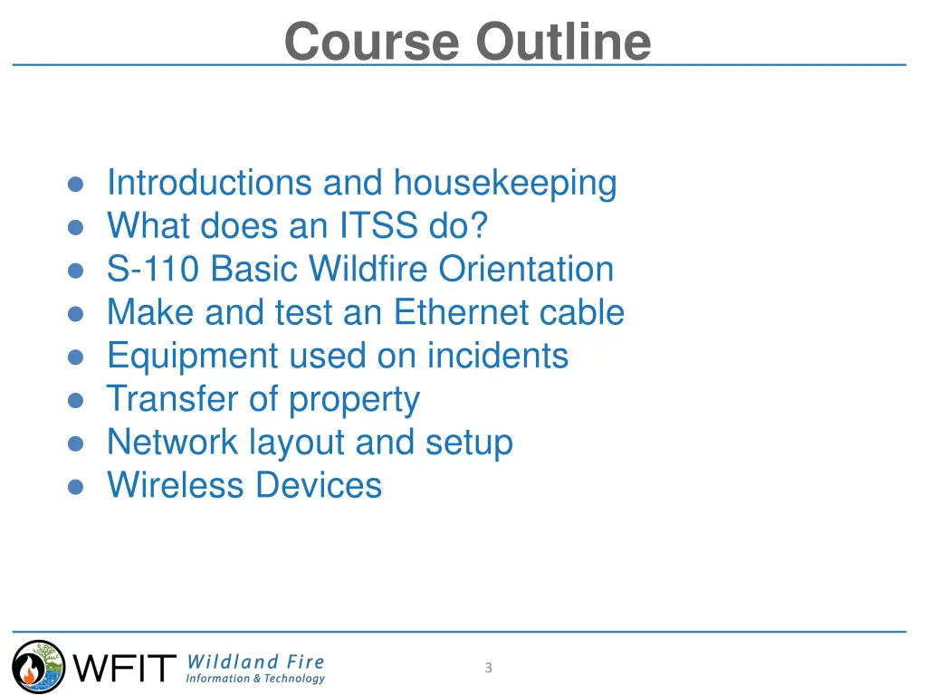 course outline