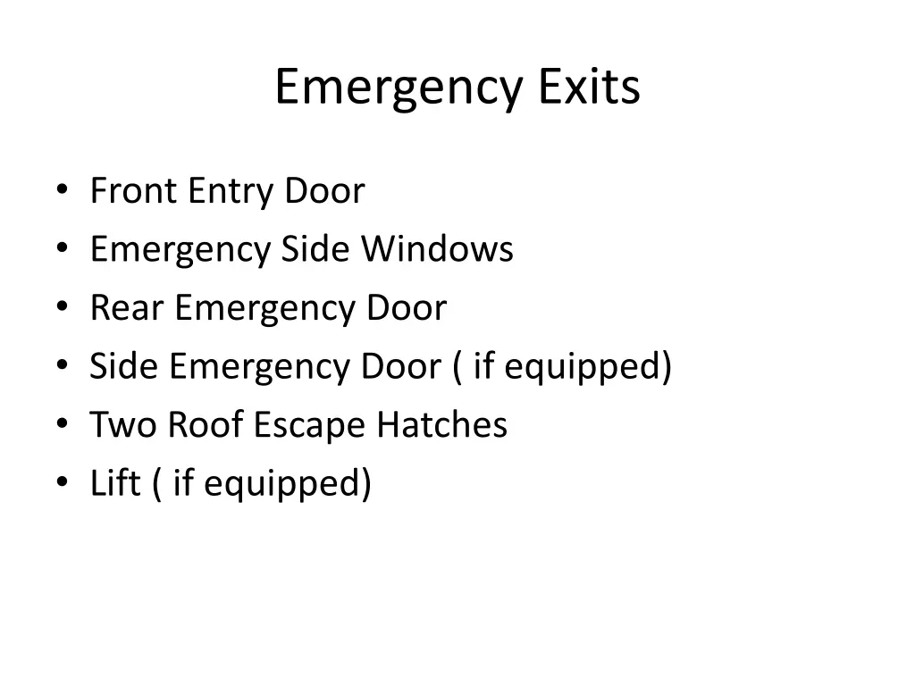 emergency exits