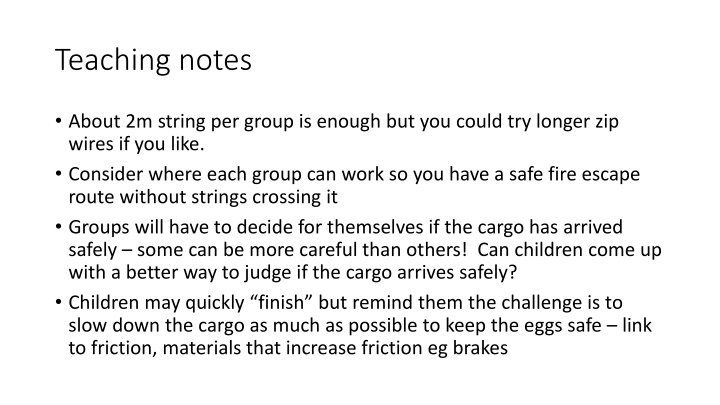 teaching notes