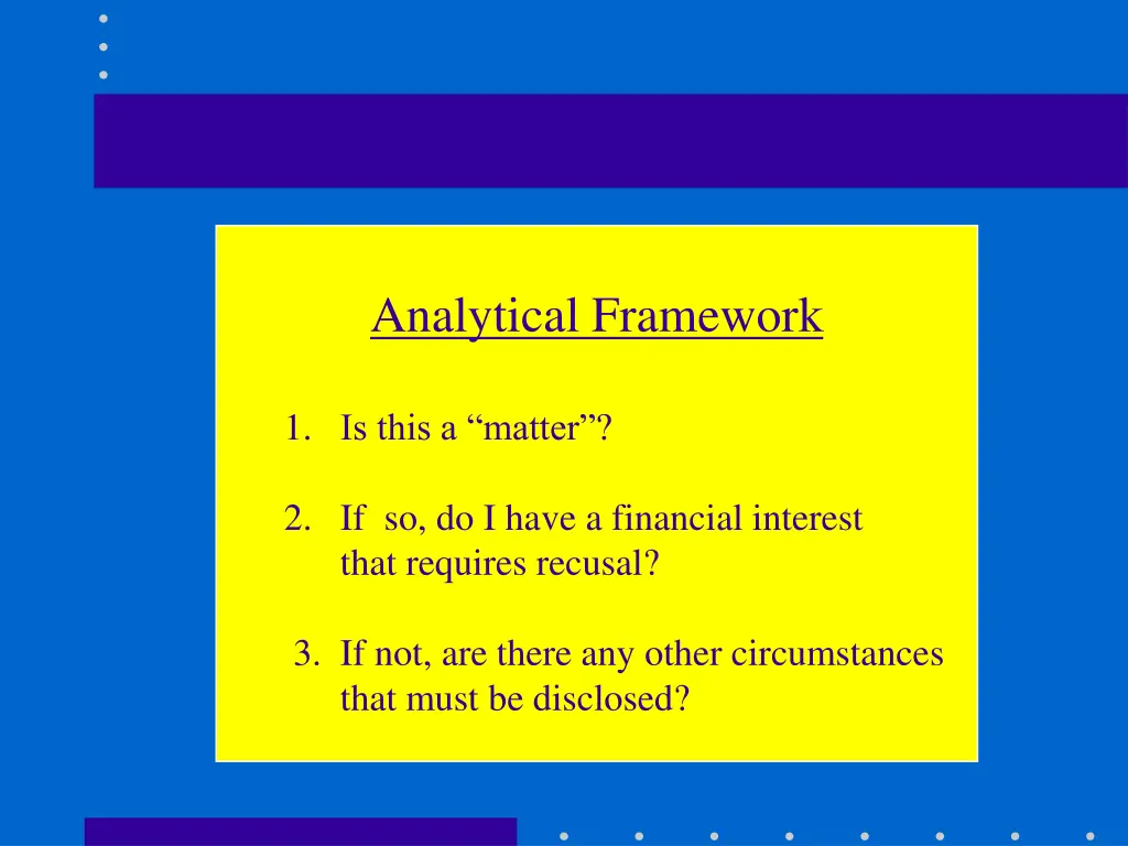 analytical framework