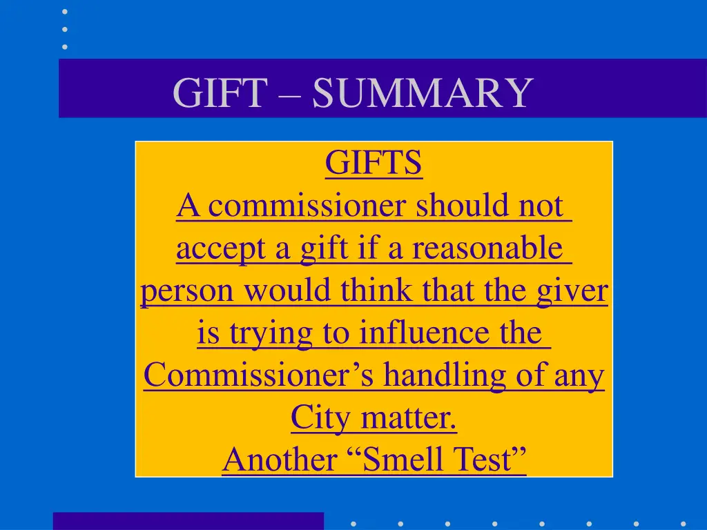 gift summary