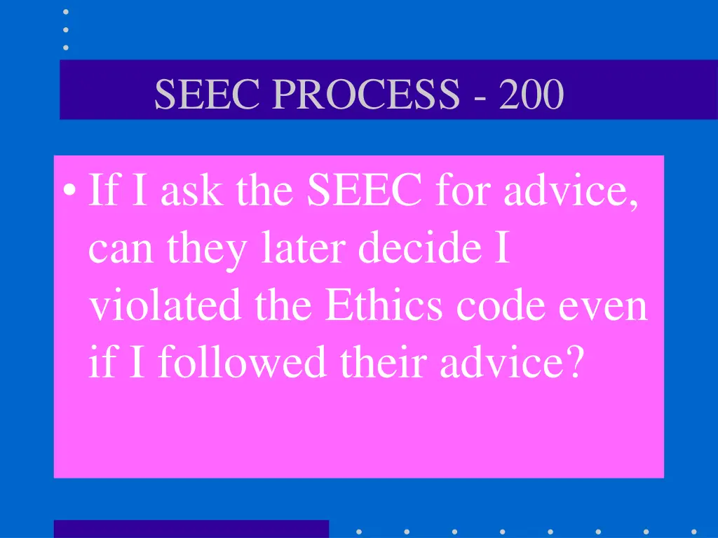 seec process 200