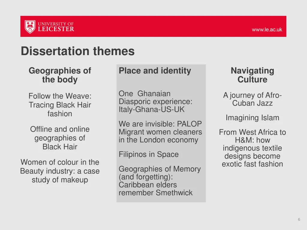 dissertation themes