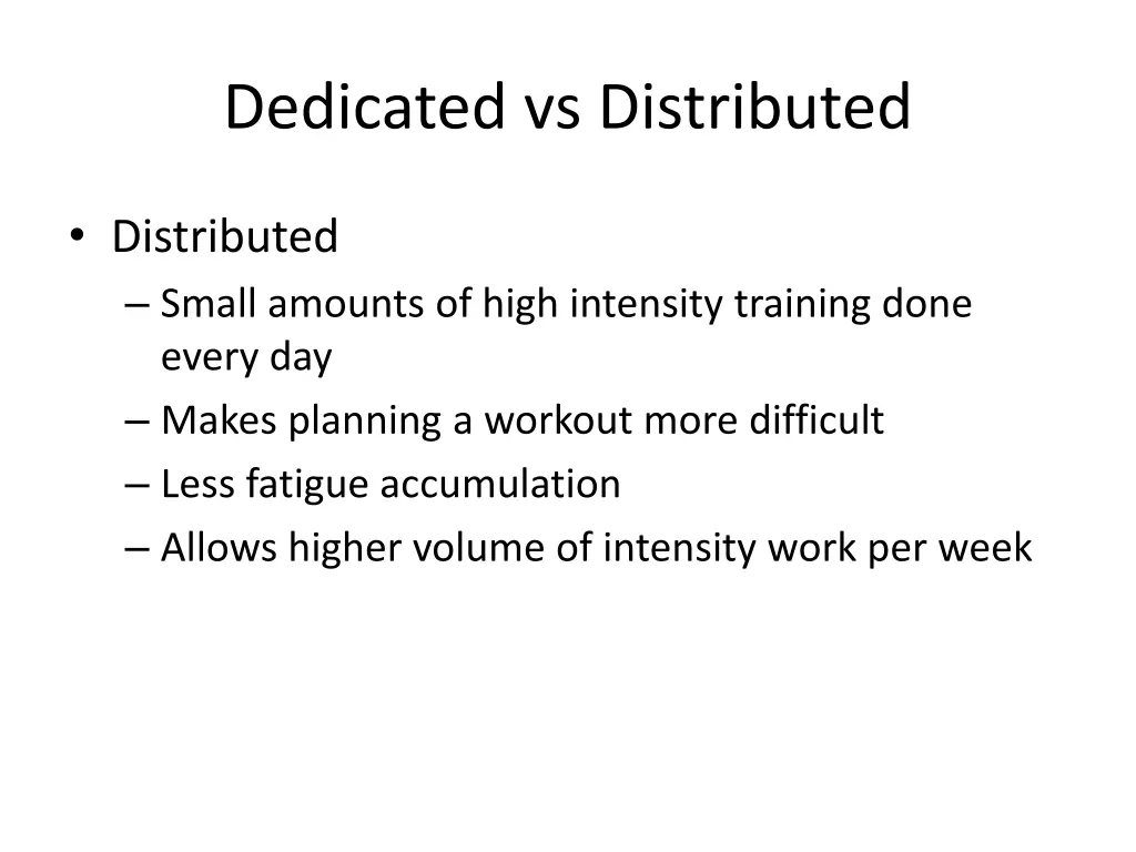 dedicated vs distributed 1