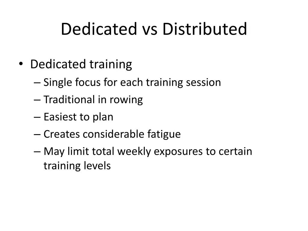dedicated vs distributed