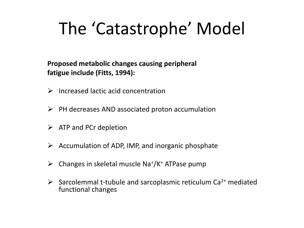 the catastrophe model