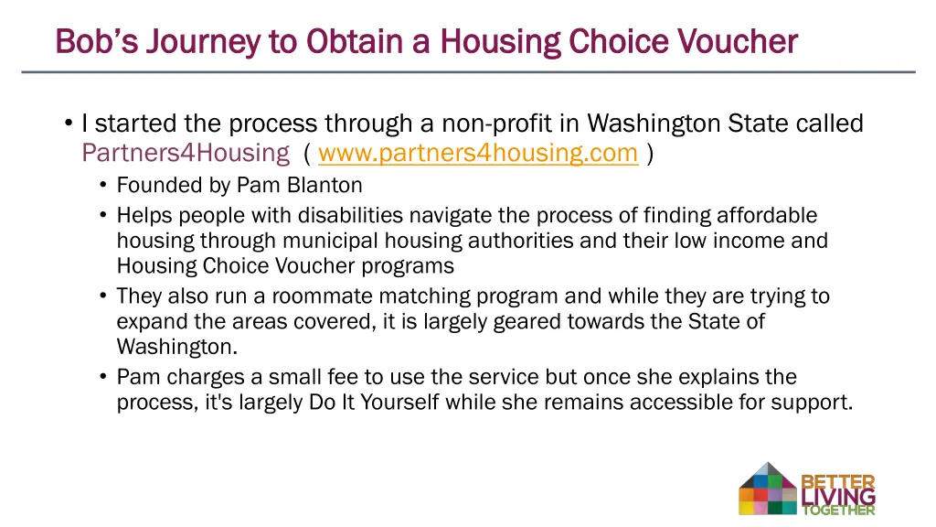 bob s journey to obtain a housing choice voucher