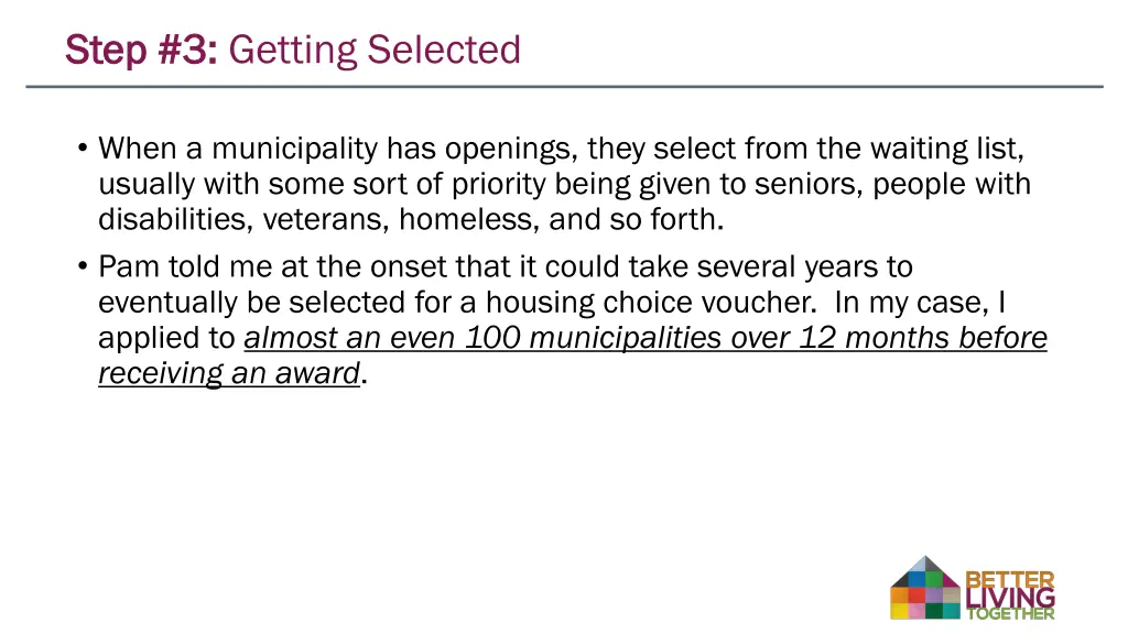 step 3 step 3 getting selected