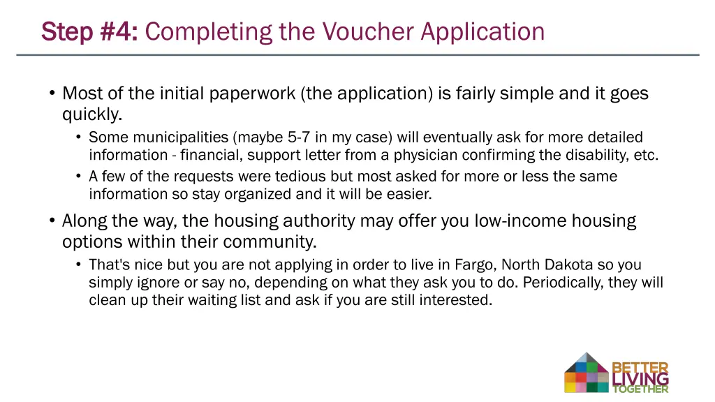 step 4 step 4 completing the voucher application