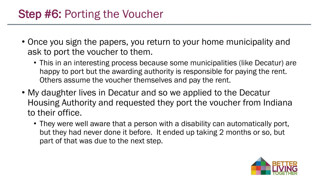 step 6 step 6 porting the voucher
