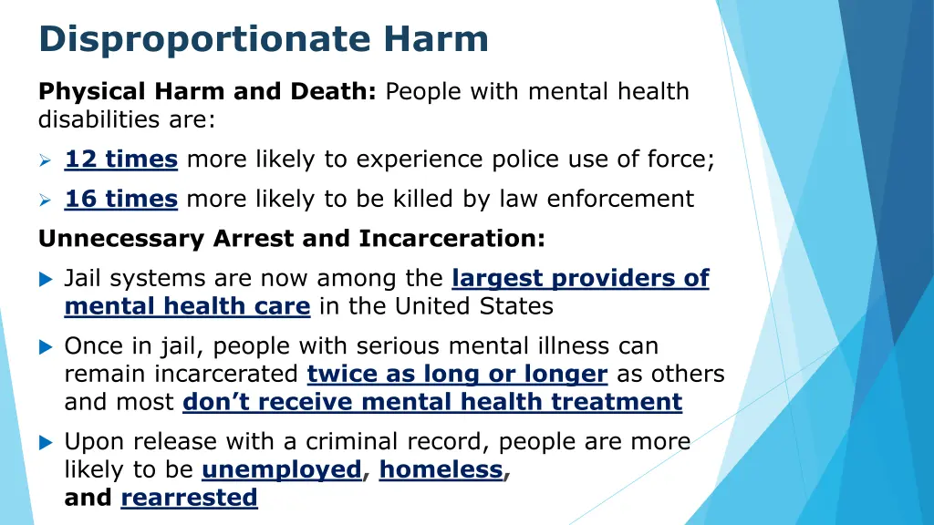 disproportionate harm