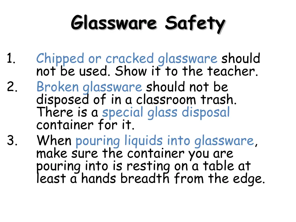 glassware safety