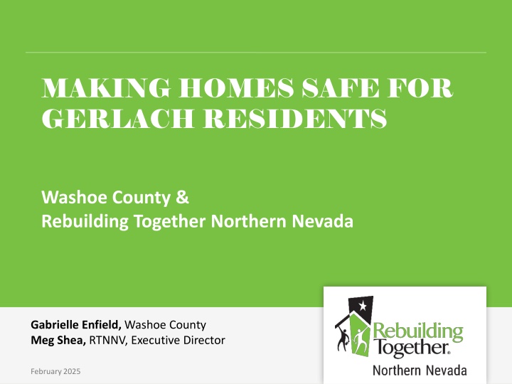 making homes safe for gerlach residents