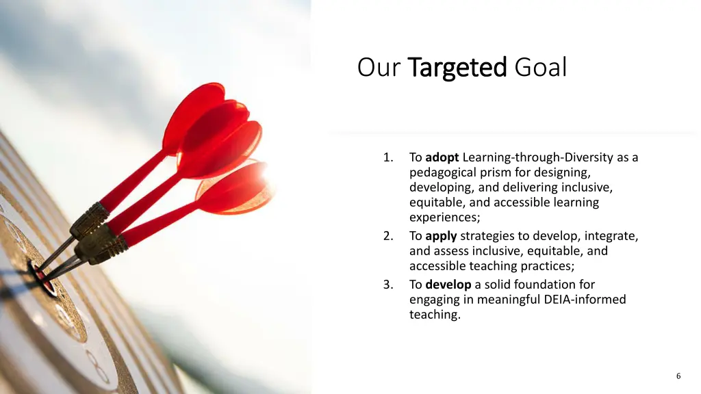 our targeted targeted goal