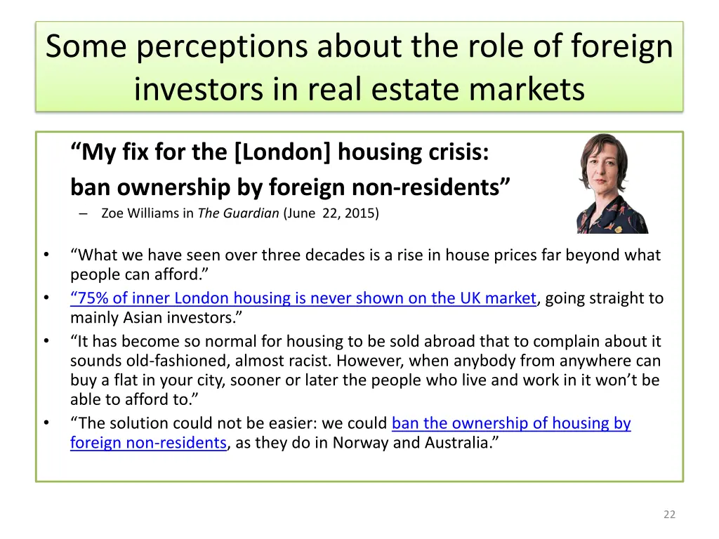 some perceptions about the role of foreign