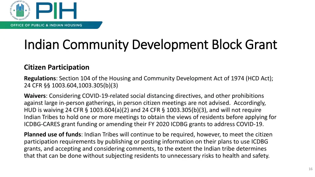 indian community development block grant indian