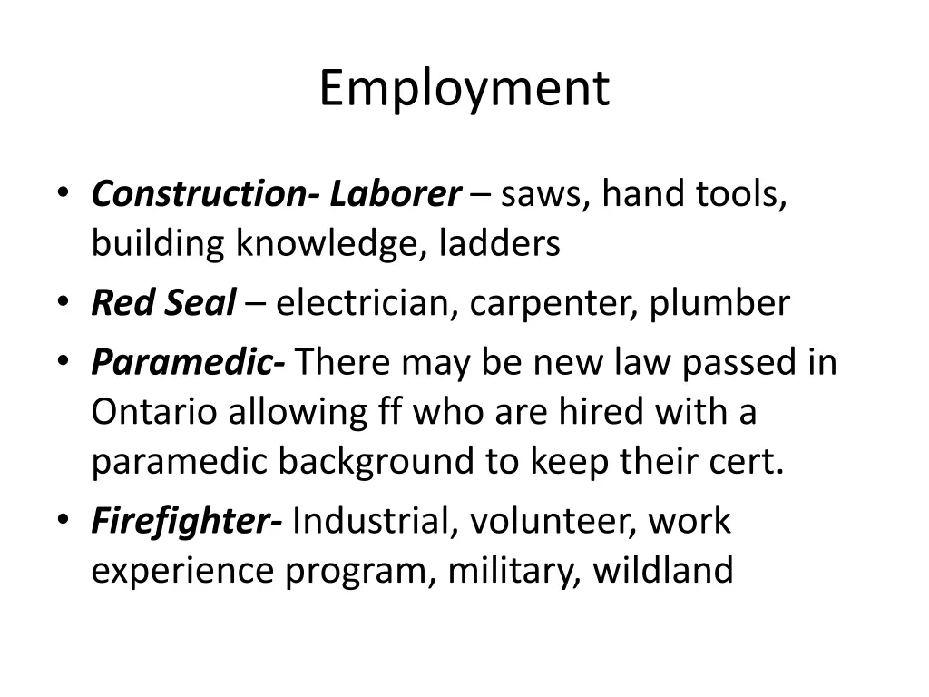 employment 2