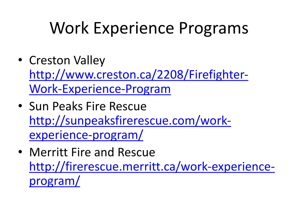 work experience programs 1