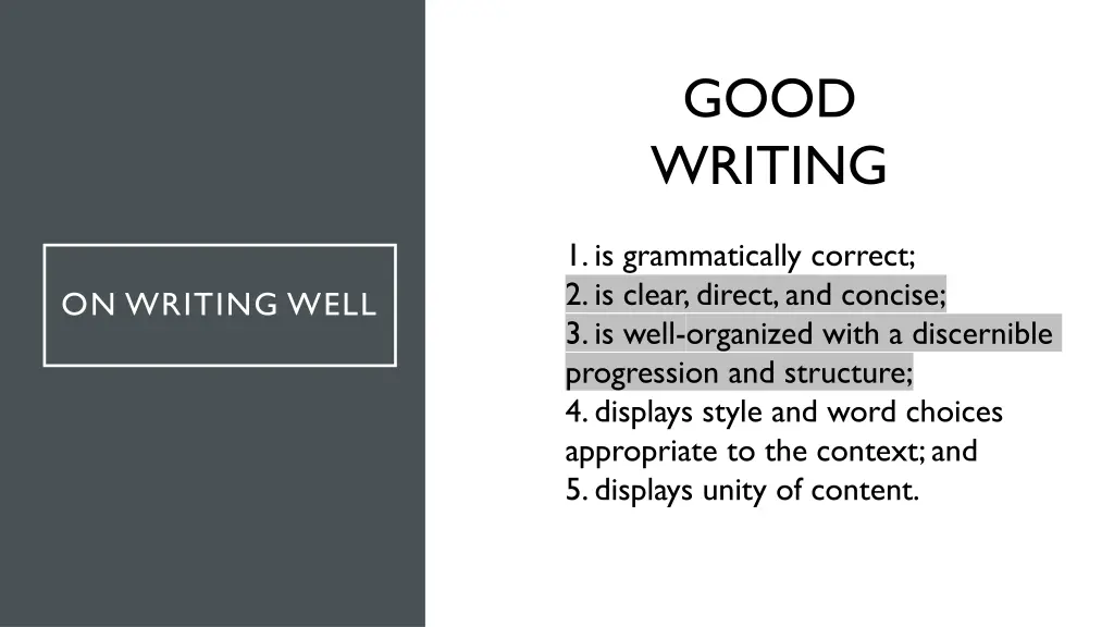 good writing 2