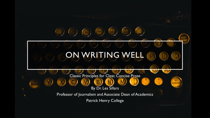 on writing well