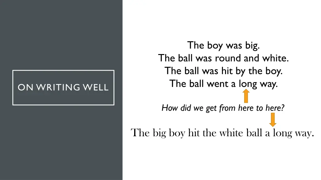 the boy was big the ball was round and white 3