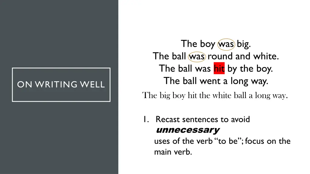 the boy was big the ball was round and white 4
