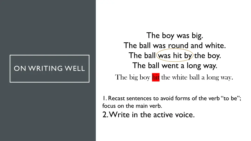 the boy was big the ball was round and white 5