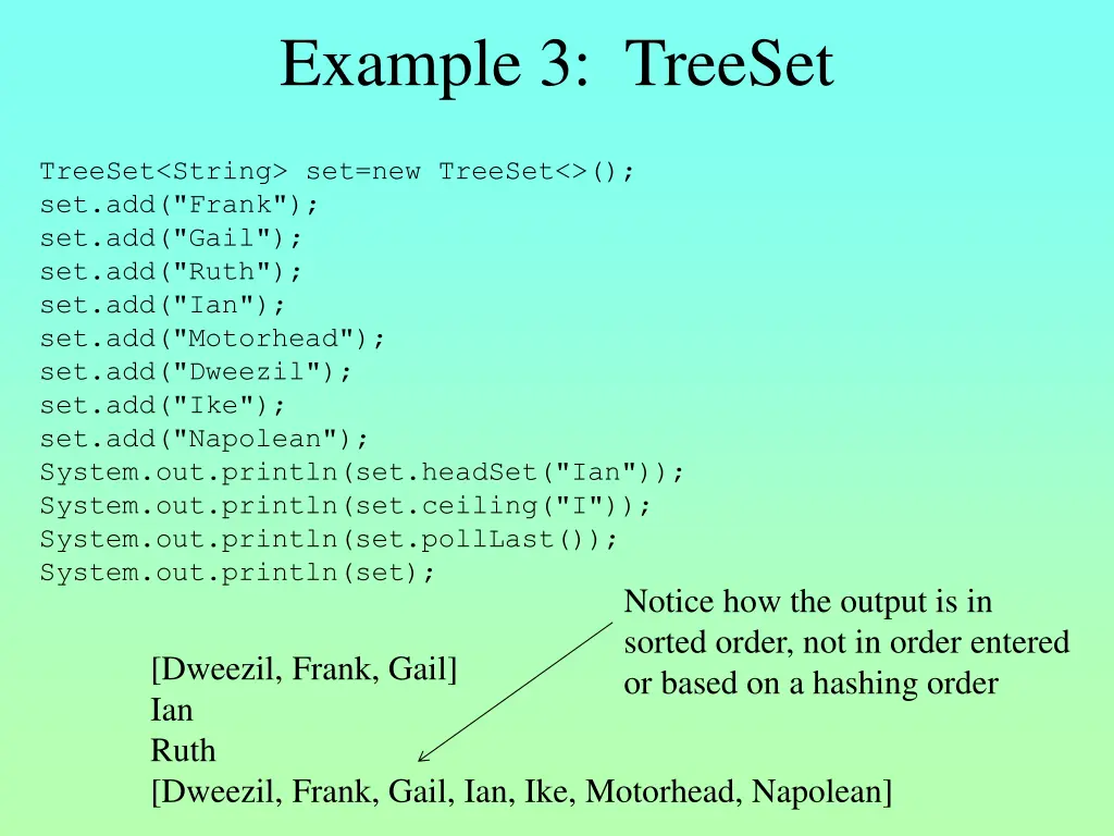example 3 treeset