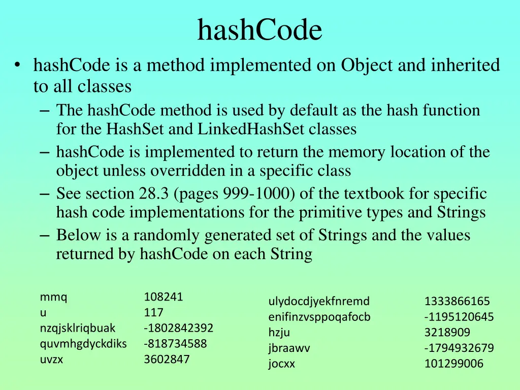 hashcode