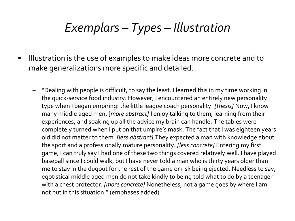 exemplars types illustration