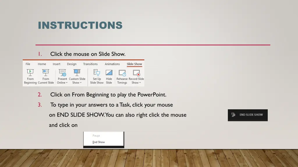 instructions