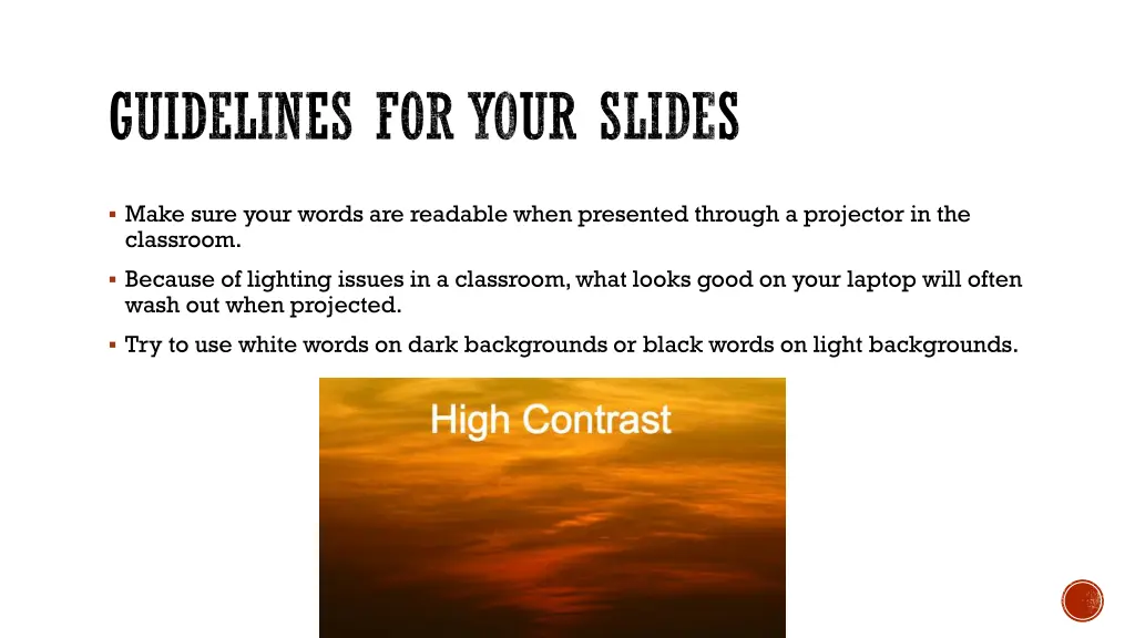 guidelines for your slides 1