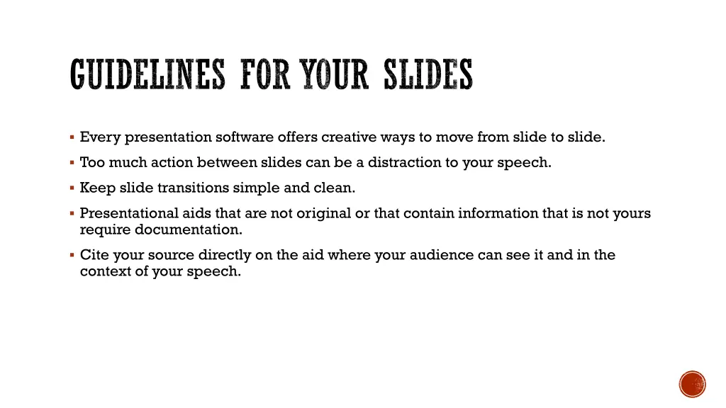 guidelines for your slides 4