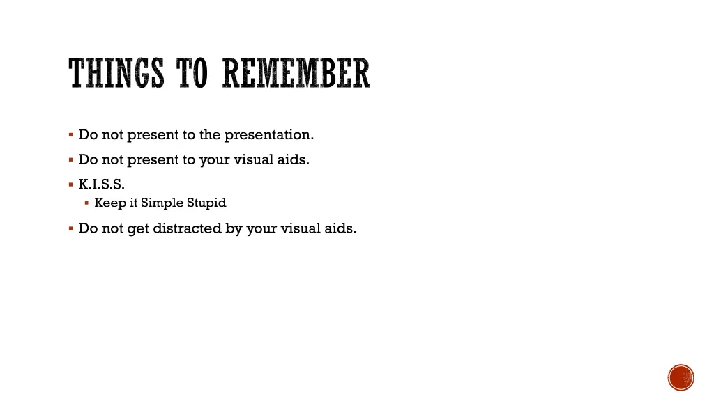 things to remember