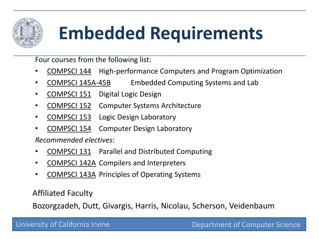 embedded requirements