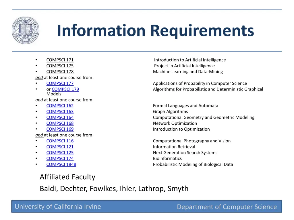 information requirements 1