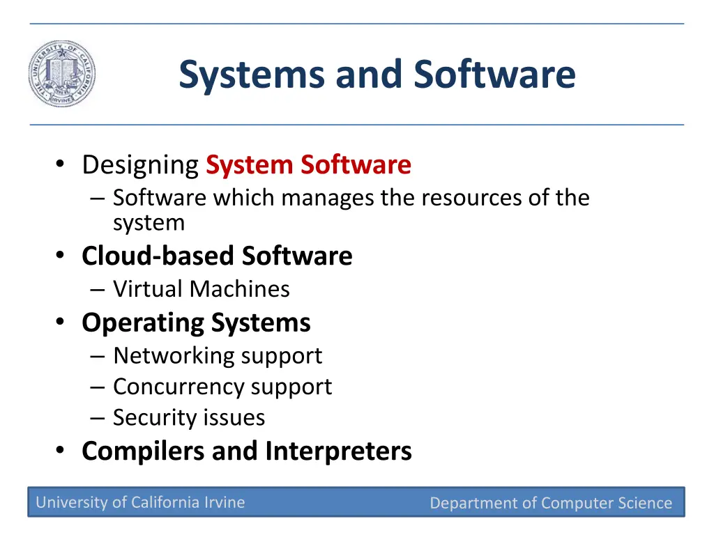 systems and software
