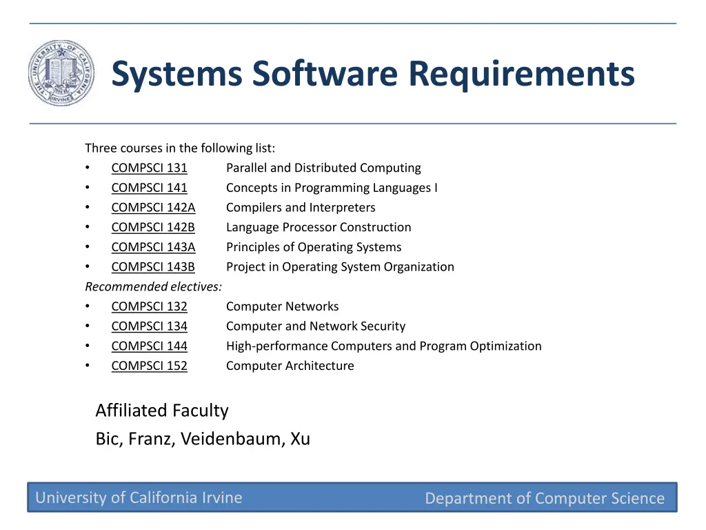systems software requirements