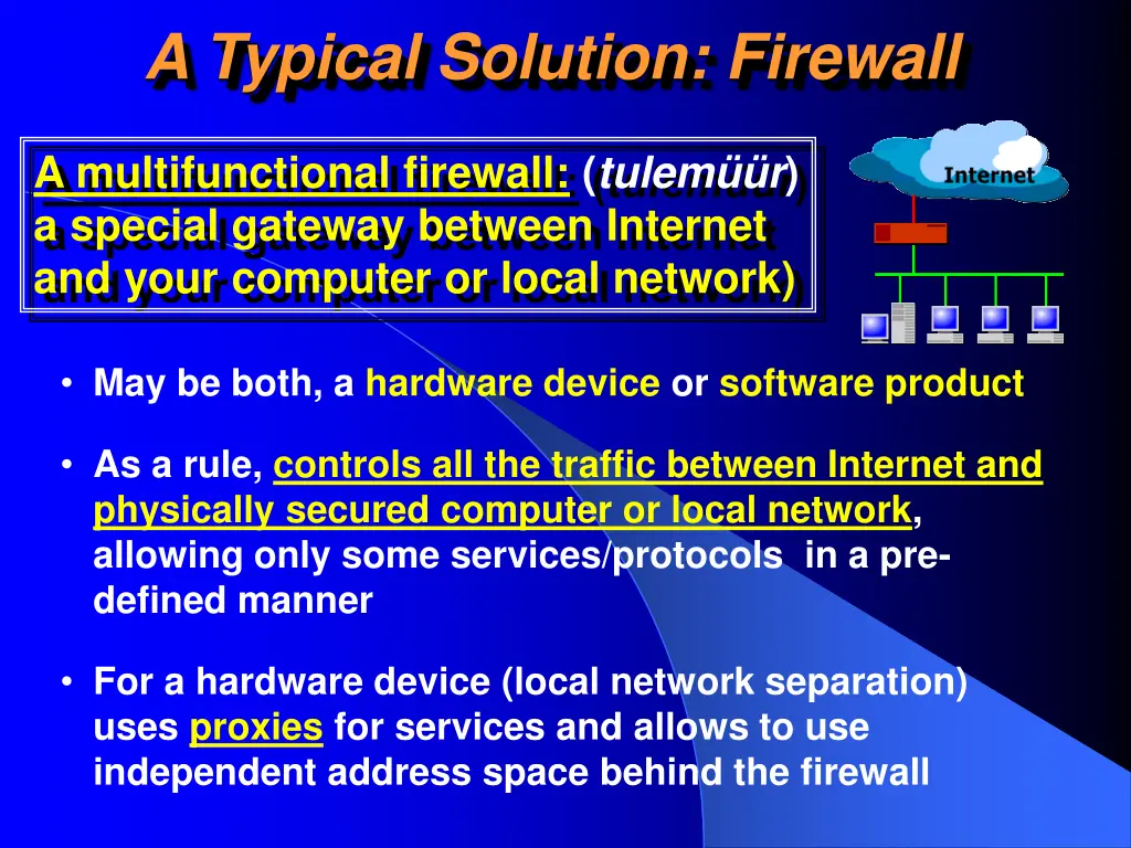 a typical solution firewall