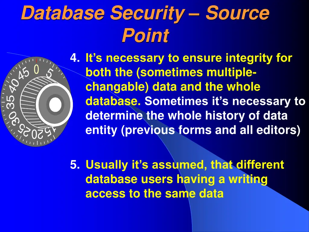 database security source point 4 it s necessary