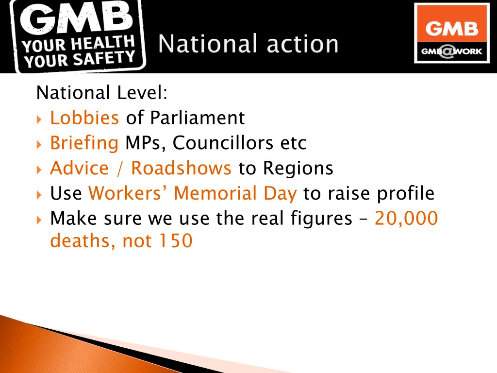national level lobbies of parliament briefing