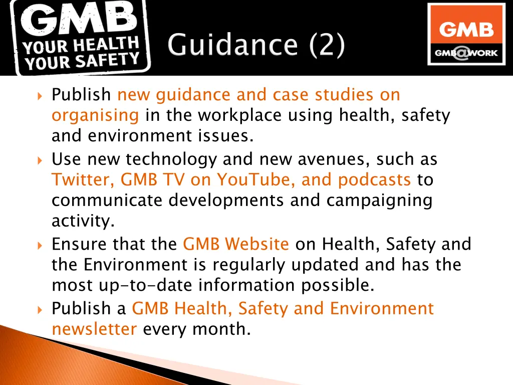 publish new guidance and case studies