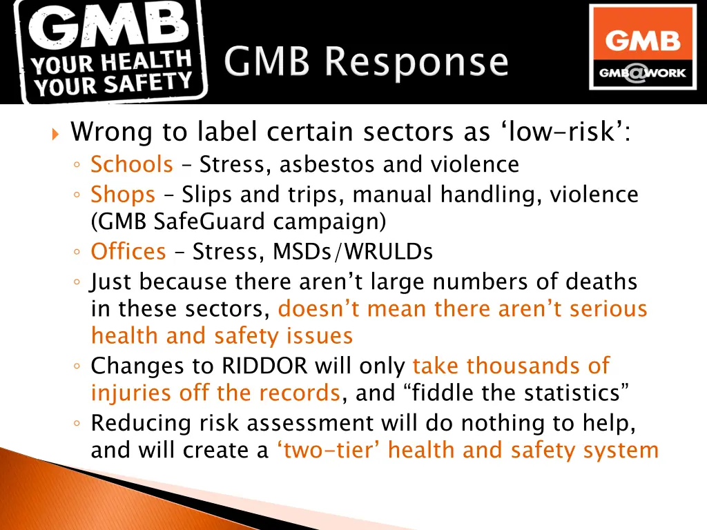 wrong to label certain sectors as low risk