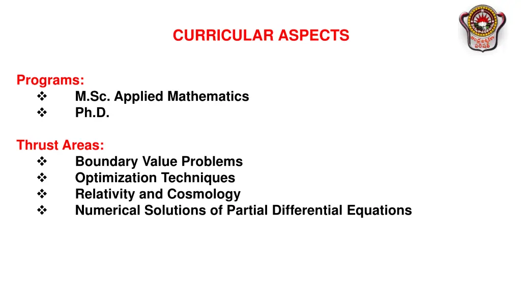 curricular aspects