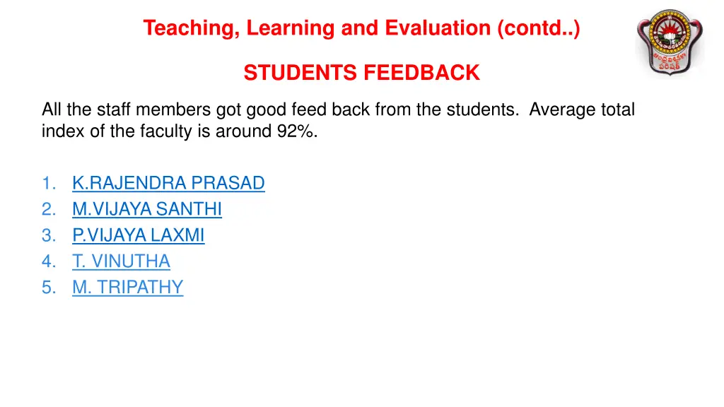 teaching learning and evaluation contd 2