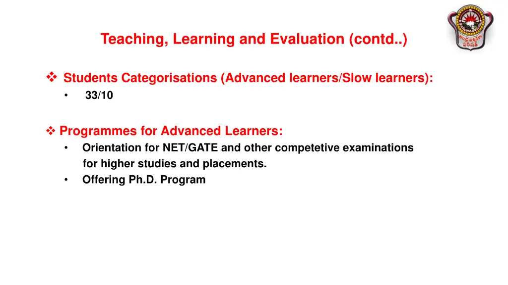 teaching learning and evaluation contd 5